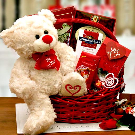 Teddy Bear XOXOX Valentine's Day Gift Basket