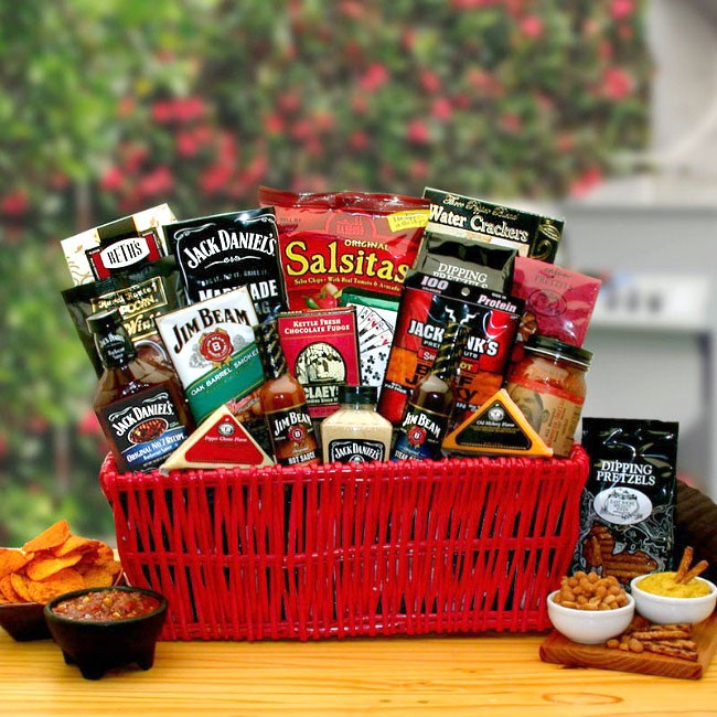 Jim Beam & Jack Daniels, Barbeque Gift Basket For Him