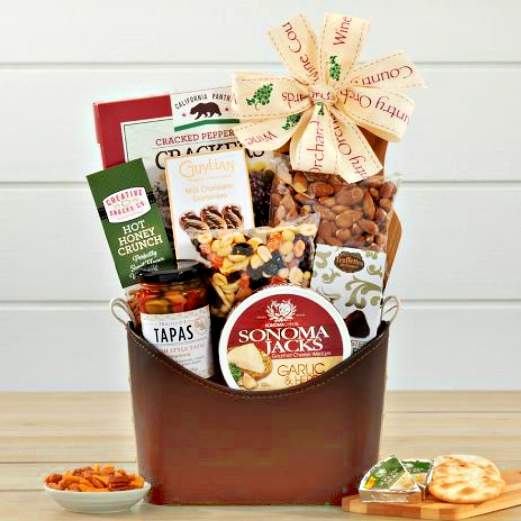 Nuts, Chocolates and Gourmet Snacks Gift Basket
