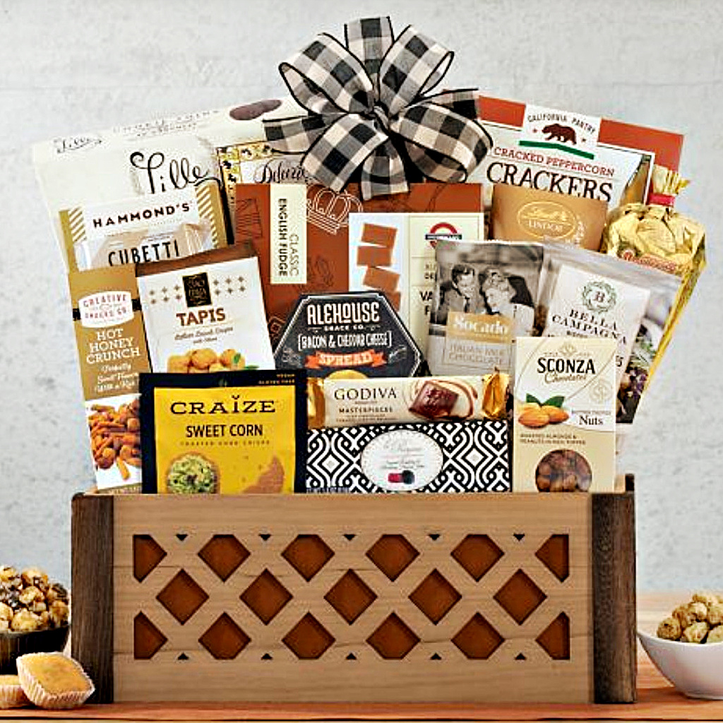 Savory Gourmet Gift In Handsome Wooden Crate