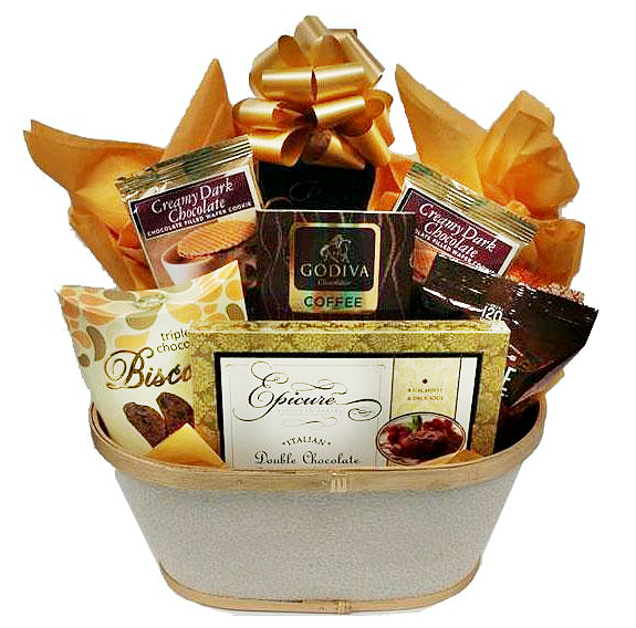 Thank You Gift Basket with Chocolate Cookies and Cake