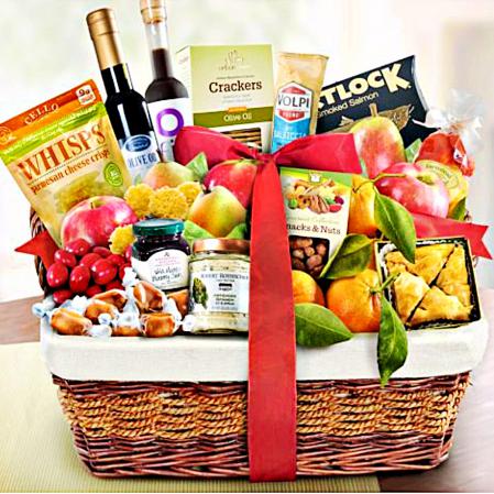 FRESH FRUIT AND GOURMET GIFT BASKET