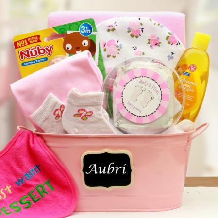 Baby  Basics Baby Girl Gift Basket