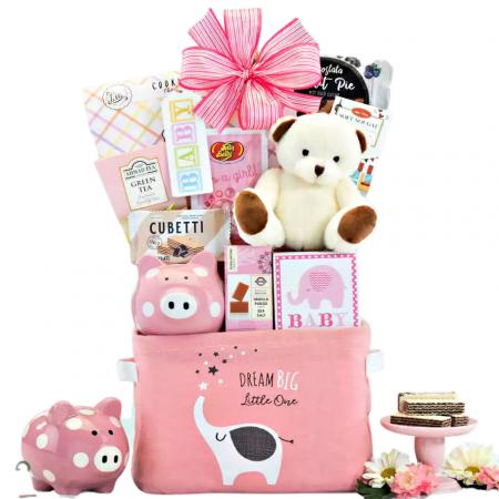 dream big baby girl gift basket