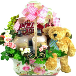 Vintage Rose Gift Basket For Her