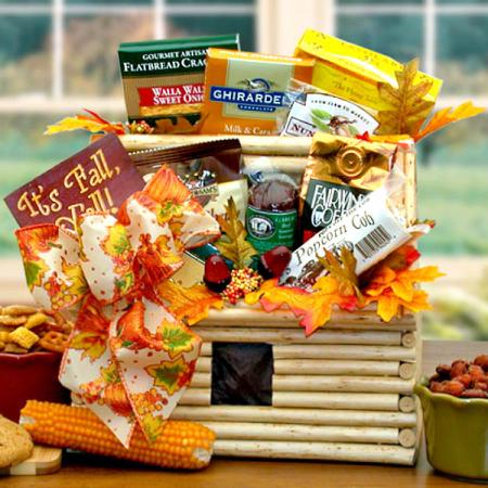 Thanksgiving Log Cabin Gift Basket