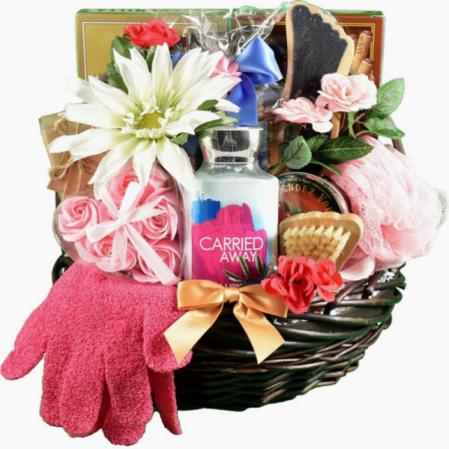 spa and chocolate gift basket for her