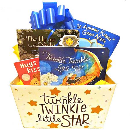 Twinkle Twinkle little star baby gift basket with books