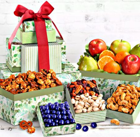 Gourmet-Fruit-and-Nut-Collection-Gift-Tower
