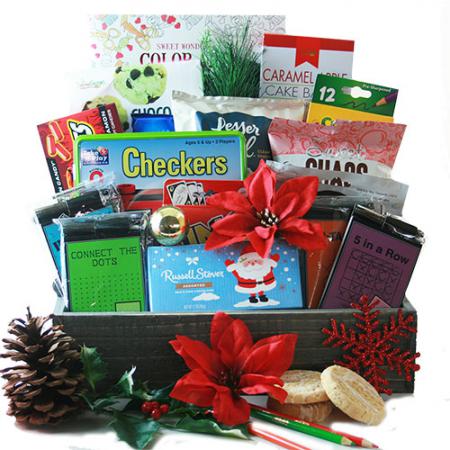 holiday games gift basket