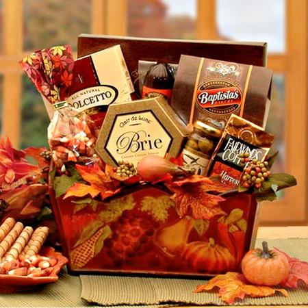 Fall gourmet gift basket