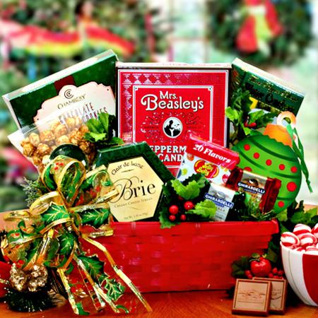 Holiday gathering gift basket by mail