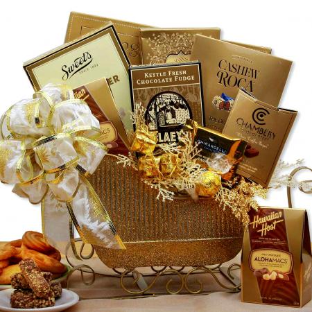 Holiday Sleigh Gift Basket