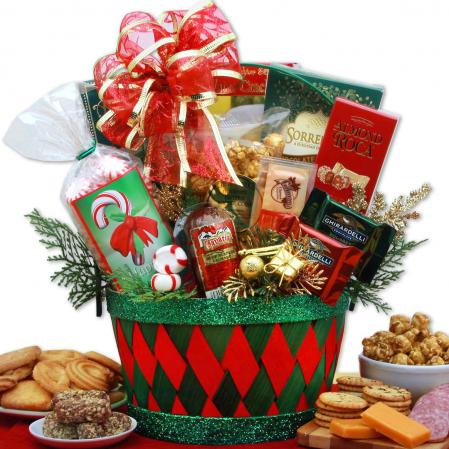Holiday Gold, Joyous Greetings Christmas Gift Basket