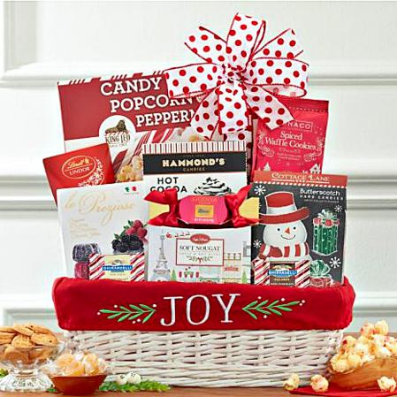 joy to the world Christmas gift basket