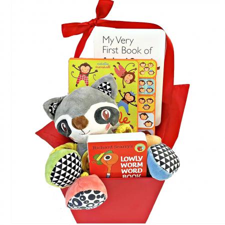 Baby books gift basket