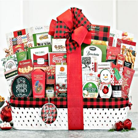 oversized holiday gift basket with free shipping