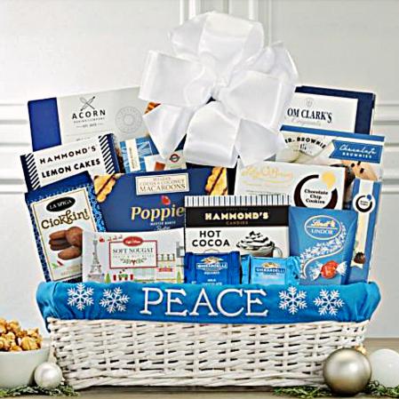 holiday peace on earth gift baskets