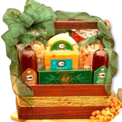 Meats, Cheeses and Nuts Galore Gift Basket