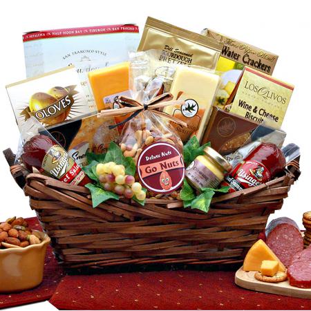 Savory Snacks and Gourmet Treats Gift Baskets