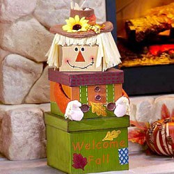 Fall Scare Crow Gift Tower