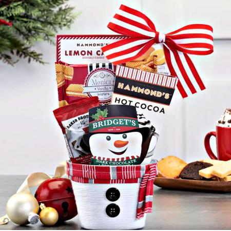Snowman Surprise Gift Basket