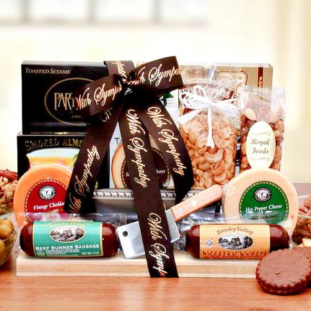 Our Deepest Sympathy Gift Basket, Gourmet Gift Board