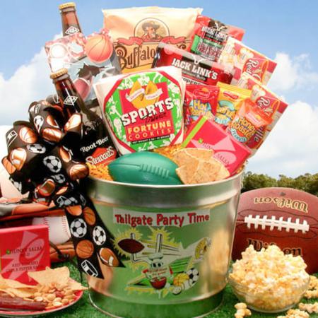 The tailgate sports gift basket