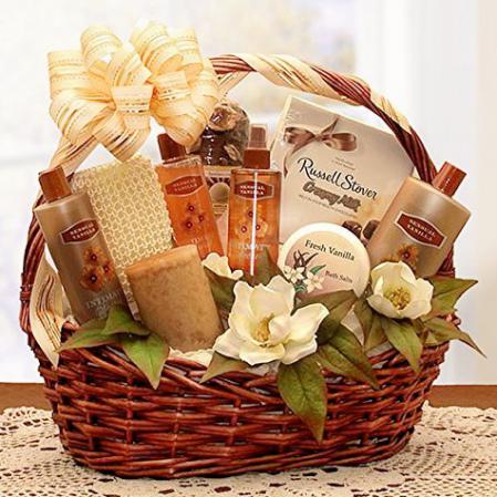 vanilla luxury gift basket for her