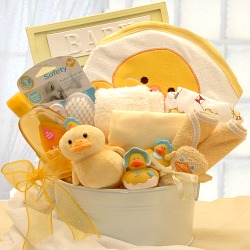 New Baby Bath Time, Duckling-Theme Gift Set