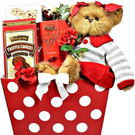 teddy bear wishes gift basket