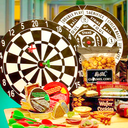 Deluxe Bullseye Dartboard and Gourmet Gifts