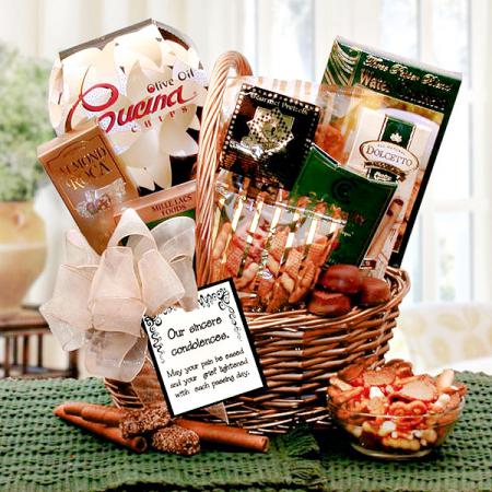 condolence gift basket delivered