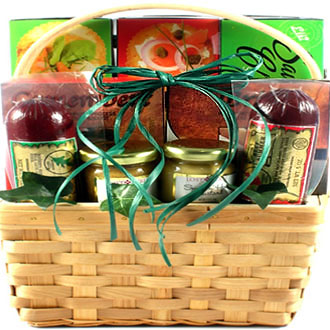 Cheese, Sausage and Snacks, Gift Basket