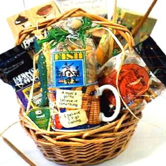 Fishing Gift Basket | The Fisherman's Creel Gift Basket -Medium | Great  Fishing Gift for Dad