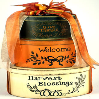 Harvest Blessings, Fall Gift Tower