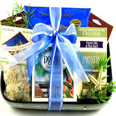 Dockside Snacks, Delicious Seaside Snack  Nautical Themed Gift Basket