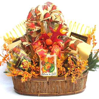 Autumn In Gold Fall Gift Basket