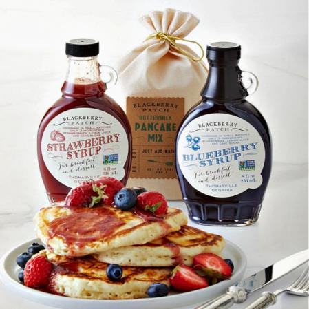 gourmet  pancake and syrup gift basket
