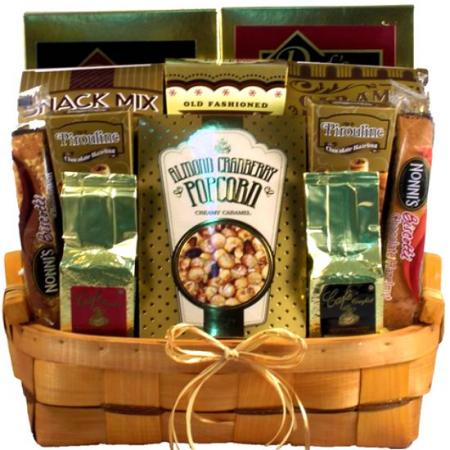 Golden Goodies Gift Basket For Office, Family & Friends