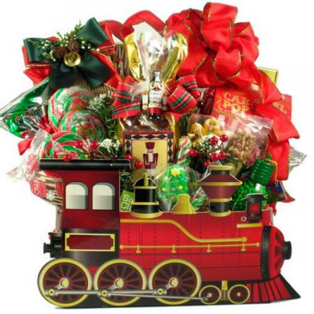 Holiday Express, Christmas Train Gift Basket