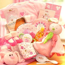 Hunny Bunny Baby Girl Gift Basket