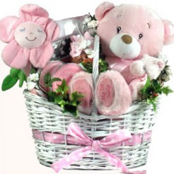 Its A New Baby Girl Baby Basket