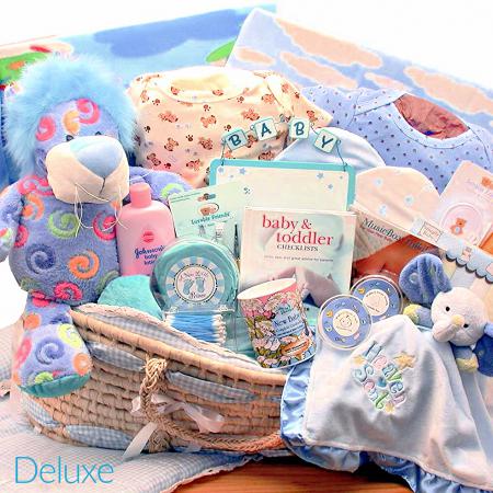 high end baby boy gift basket