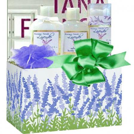 Lavender Spa Gift Box with Book