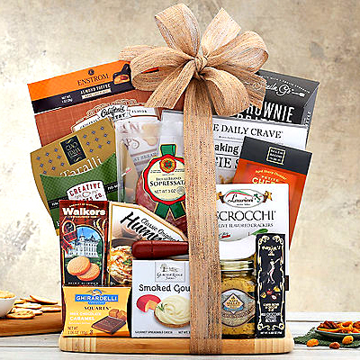 cutting board gourmet food gift set