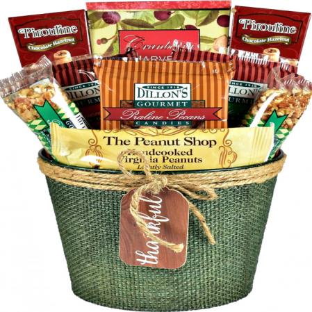 nuts and snacks gift basket for Fall