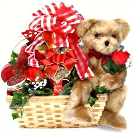 Romantic Bear Hug Gift Basket