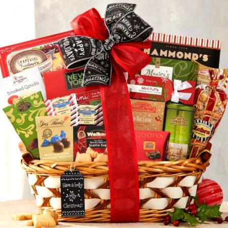 seasons greetings holiday gift basket