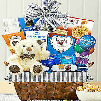 Get Well Soon Teddy Bear & Cookie Pail Set